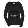 Ladies Long Sleeve Fan Favorite V Neck Tee Thumbnail