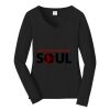 Ladies Long Sleeve Fan Favorite V Neck Tee Thumbnail
