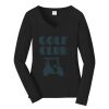 Ladies Long Sleeve Fan Favorite V Neck Tee Thumbnail