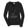 Ladies Long Sleeve Fan Favorite V Neck Tee Thumbnail