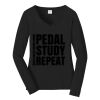 Ladies Long Sleeve Fan Favorite V Neck Tee Thumbnail