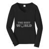 Ladies Long Sleeve Fan Favorite V Neck Tee Thumbnail