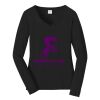 Ladies Long Sleeve Fan Favorite V Neck Tee Thumbnail