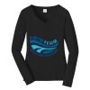 Ladies Long Sleeve Fan Favorite V Neck Tee Thumbnail