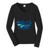 Ladies Long Sleeve Fan Favorite V Neck Tee Thumbnail