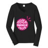 Ladies Long Sleeve Fan Favorite V Neck Tee Thumbnail