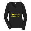 Ladies Long Sleeve Fan Favorite V Neck Tee Thumbnail