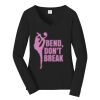 Ladies Long Sleeve Fan Favorite V Neck Tee Thumbnail