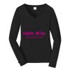 Ladies Long Sleeve Fan Favorite V Neck Tee Thumbnail