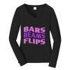 Ladies Long Sleeve Fan Favorite V Neck Tee Thumbnail